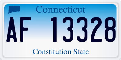 CT license plate AF13328