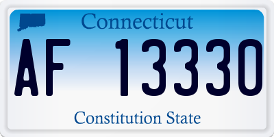 CT license plate AF13330