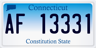CT license plate AF13331