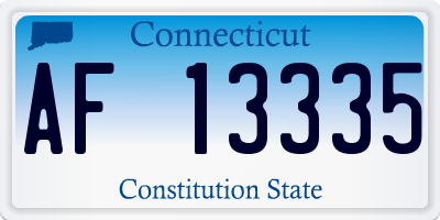 CT license plate AF13335