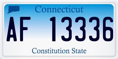 CT license plate AF13336
