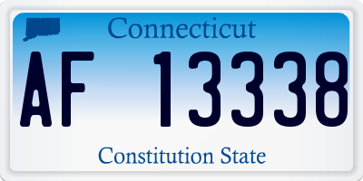 CT license plate AF13338