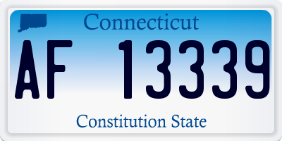 CT license plate AF13339