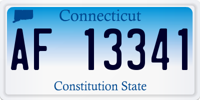 CT license plate AF13341
