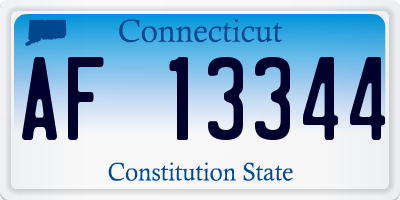 CT license plate AF13344