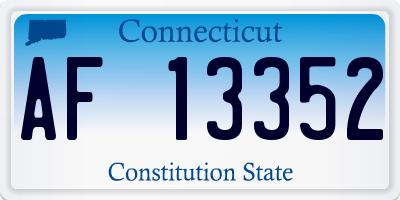 CT license plate AF13352