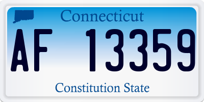 CT license plate AF13359