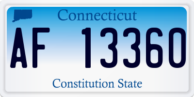 CT license plate AF13360