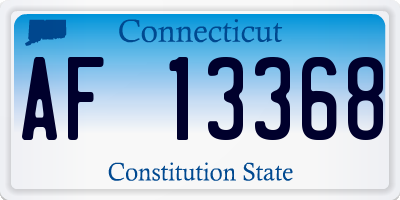 CT license plate AF13368