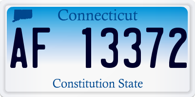 CT license plate AF13372