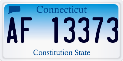 CT license plate AF13373