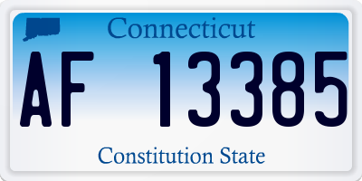 CT license plate AF13385