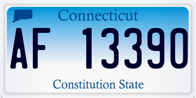 CT license plate AF13390