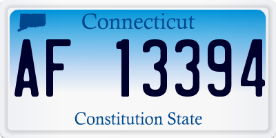 CT license plate AF13394
