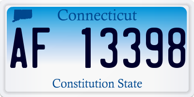 CT license plate AF13398