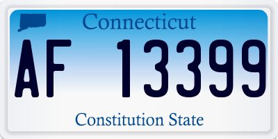CT license plate AF13399