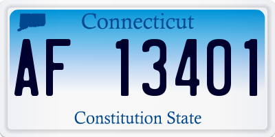 CT license plate AF13401