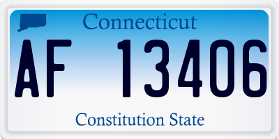 CT license plate AF13406