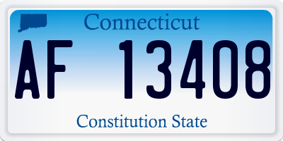 CT license plate AF13408