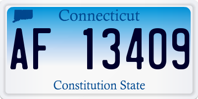 CT license plate AF13409