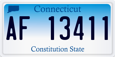 CT license plate AF13411