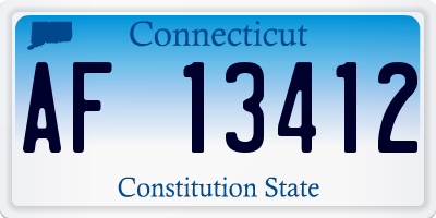 CT license plate AF13412