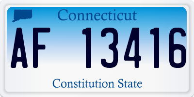 CT license plate AF13416