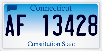 CT license plate AF13428