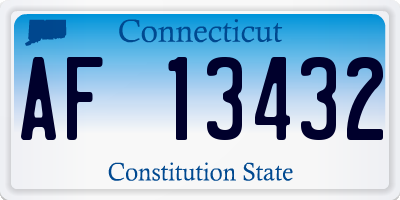 CT license plate AF13432