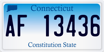 CT license plate AF13436