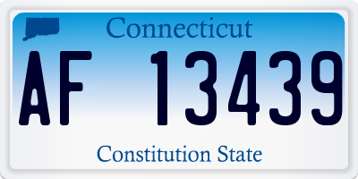 CT license plate AF13439