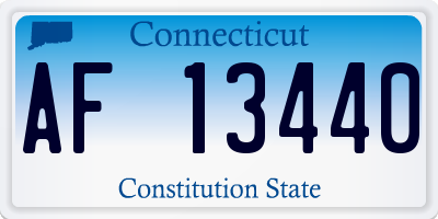 CT license plate AF13440