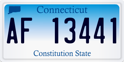 CT license plate AF13441