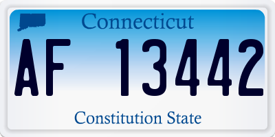 CT license plate AF13442