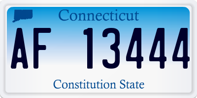 CT license plate AF13444