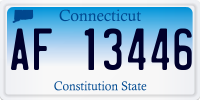 CT license plate AF13446