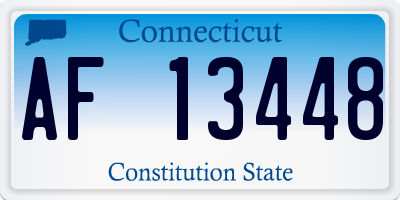 CT license plate AF13448