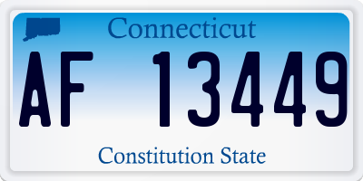 CT license plate AF13449