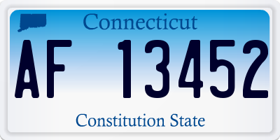 CT license plate AF13452