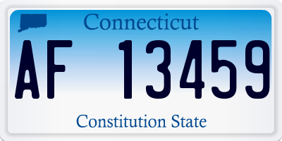 CT license plate AF13459