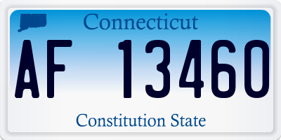 CT license plate AF13460