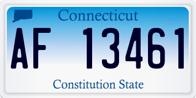 CT license plate AF13461