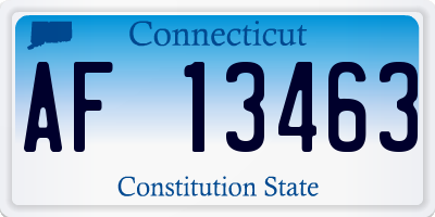 CT license plate AF13463