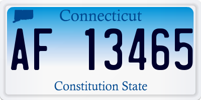 CT license plate AF13465