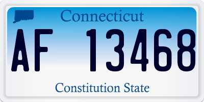 CT license plate AF13468
