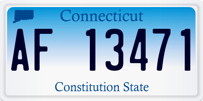 CT license plate AF13471