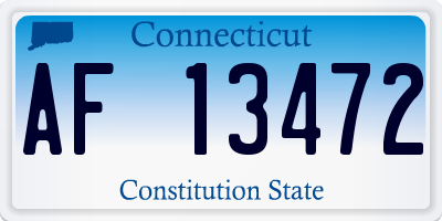 CT license plate AF13472