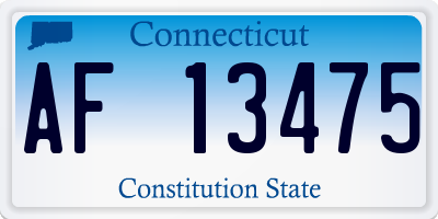 CT license plate AF13475