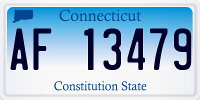 CT license plate AF13479