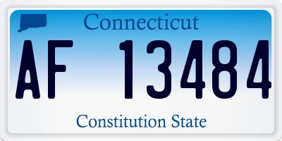 CT license plate AF13484